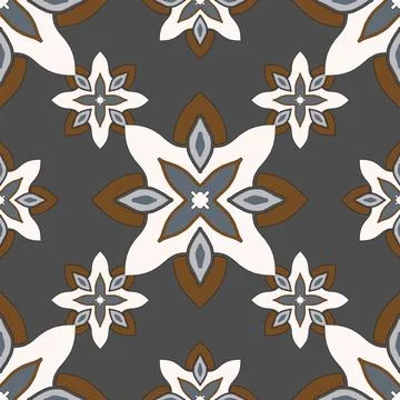 Seamless colorful patchwork from Azulejo tiles. Portuguese and Spain decor Stock-Illustration