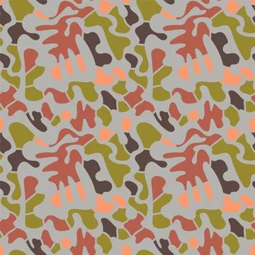 Seamless colorful pattern with abstract shapes Stock Illustration