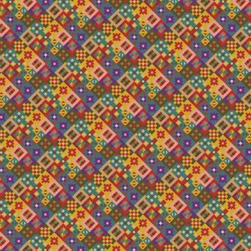 Seamless colorful pattern, Geometric pattern in ethnic style Stock Illustration