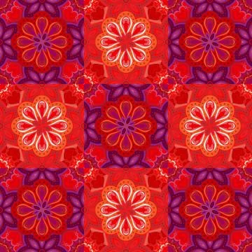Seamless colorful pattern in oriental style. Islam, Arabic, Asian motifs 스톡 일러스트