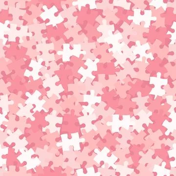 Seamless colorful pattern with puzzles, jigsaw, childrens pattern background イラスト素材