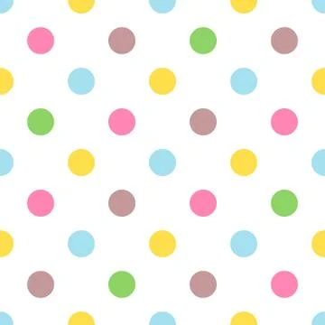 Seamless colorful polka pattern for easter eggs Stock Illustration