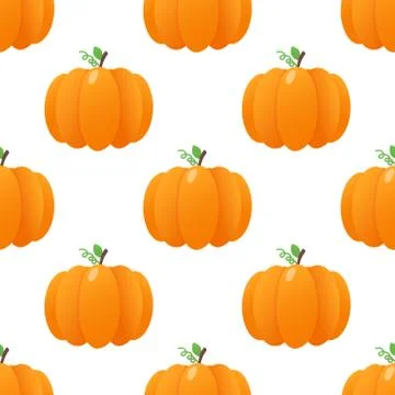 Seamless colorful pumpkins pattern with vegetables gradient flat style design Illustrazione stock