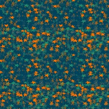 Seamless colorful star pattern. Stock Illustration