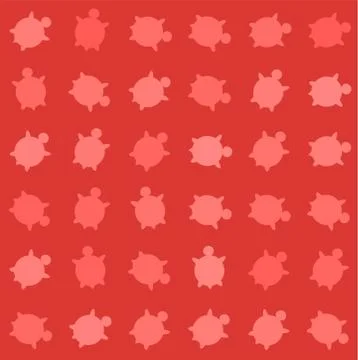 Seamless colorful turtle pattern with lines of turtles in black and white in Illustrazione stock