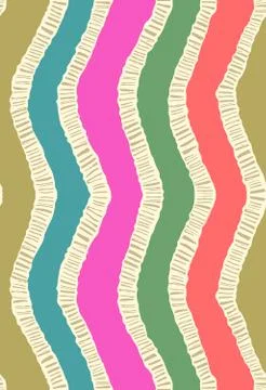 Seamless colorful wave design pattern background Stock Illustration