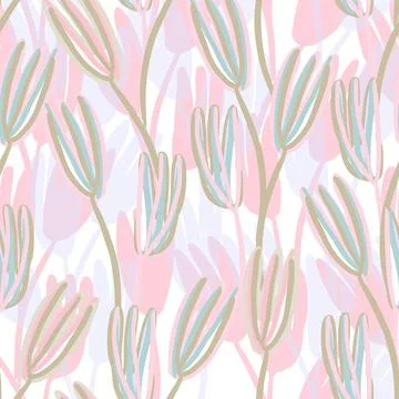 Seamless colourful  abstarct flower pattern background, greeting card or fabr Stock Illustration