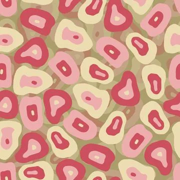 Seamless colourful abstract pattern background with hand draw curve shape lik Stock Illustration