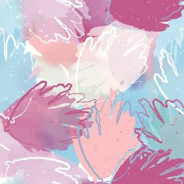 Seamless colourful leafs pattern  background , greeting card Stock Illustration