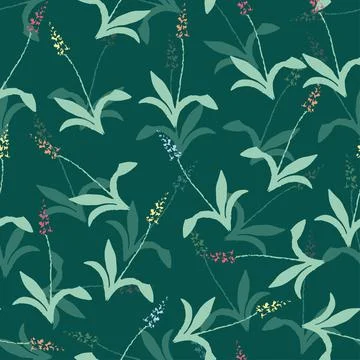 Seamless colourful orchid flowers pattern  background , greeting card or fabr Illustrazione stock