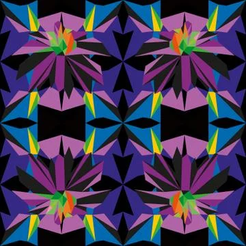 Seamless colourful pattern geometric backgrounds vector design Stock Illustration