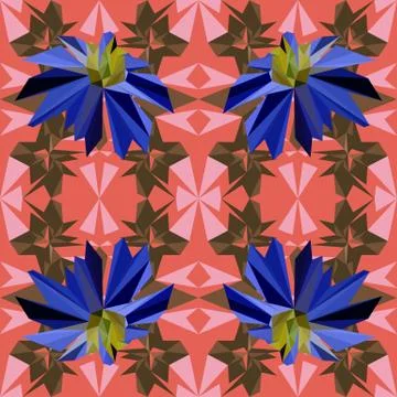 Seamless colourful pattern geometric backgrounds vector design Stock Illustration