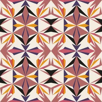 Seamless colourful pattern geometric backgrounds vector design Stock Illustration