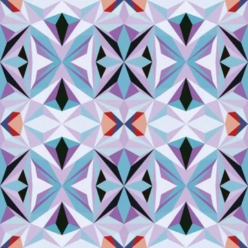 Seamless colourful pattern geometric backgrounds vector design Stock Illustration