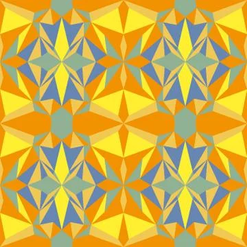Seamless colourful pattern geometric backgrounds vector design Stock Illustration