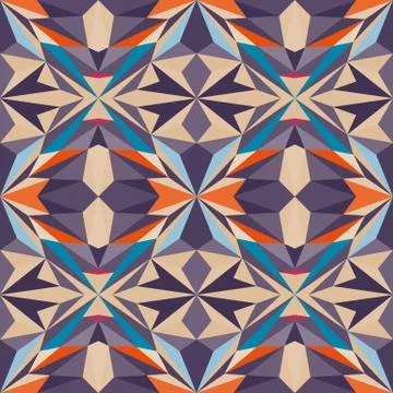 Seamless colourful pattern geometric backgrounds vector design Stock Illustration