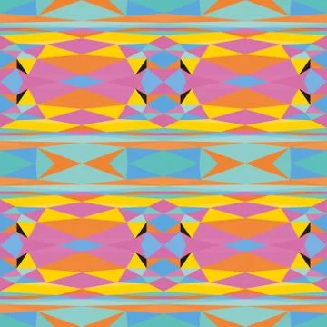 Seamless colourful pattern geometric backgrounds vector design Stock Illustration