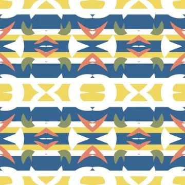 Seamless colourful pattern geometric backgrounds vector design Illustrazione stock