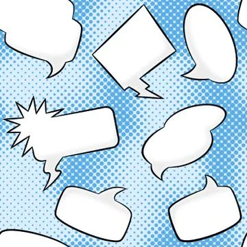 Seamless comic pattern Stock Illustration