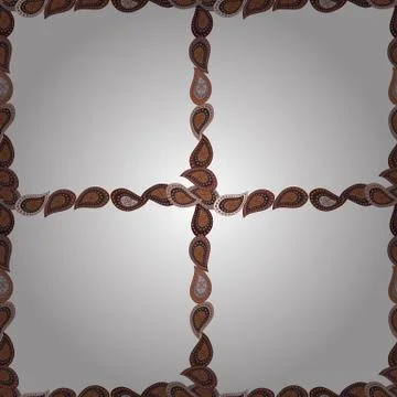 Seamless. Comic style doodle frame consists of gray, white and brown border. Vec Stockillustratie