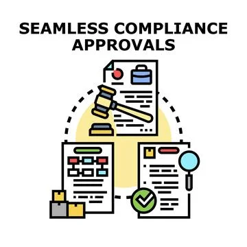 Seamless compliance approvals process managing business regulation Stockillustratie