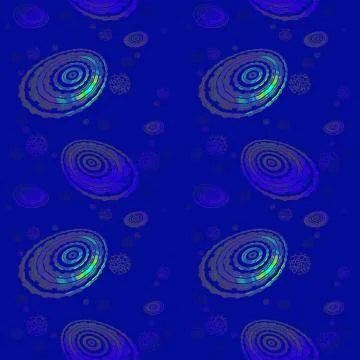 Seamless concentric circles pattern dark blue purple brown Stock Illustration