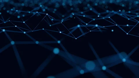 Seamless Concept Of Glowing Web Connections Blue Dots And Lines Stock Footage 257121428