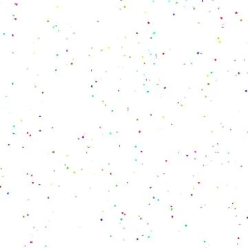 Seamless confetti texture on white isolated background Stock Illustration