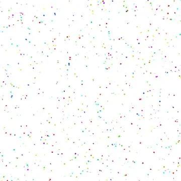 Seamless confetti texture on white isolated background Stock Illustration