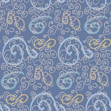 Seamless Cool Curls Stock Illustration
