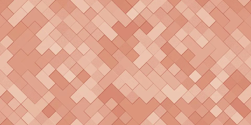 Seamless Copper Background. Squares Pattern Texture. Stock Photos