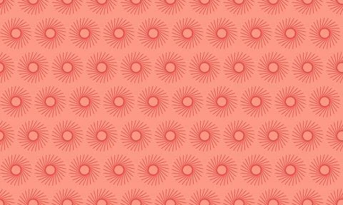 Seamless coral sunburst pattern.  Perfect for textile design, wallpaper, bran イラスト素材