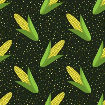 Seamless corn pattern Stock Illustration