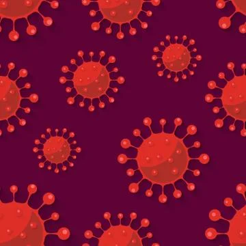 Seamless Coronavirus Virus Texture Stock Illustration