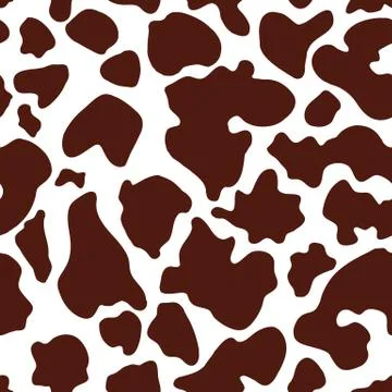 Seamless cow pattern. Cow background, cow skin pattern Stock Illustration