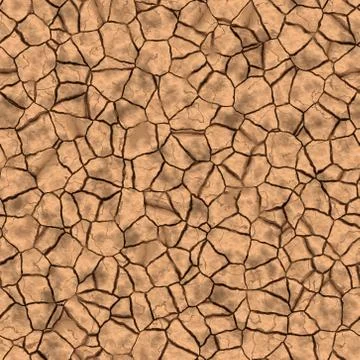 Seamless cracked soil pattern Illustrazione stock