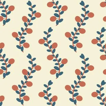 Seamless cranberry pattern Illustrazione stock