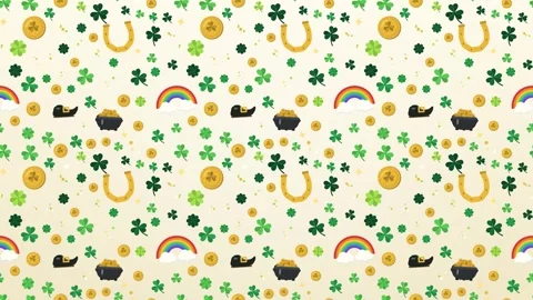 Seamless cream pattern of gold coins Stock-Footage 348330583
