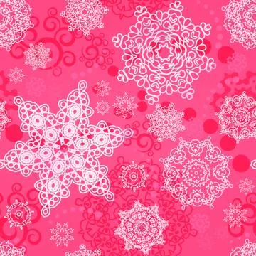 Seamless Cristmas background. Vector  New Year pattern. Gold snowflakes on the Illustrazione stock