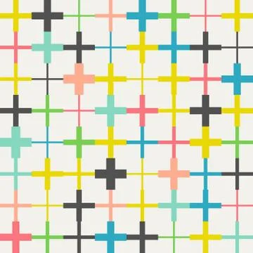 Seamless crosses pattern Stock Illustration