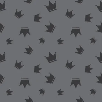 Seamless Crown King Attribute Pattern Stock Illustration