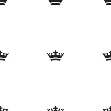 Seamless crown pattern. Stock Illustration