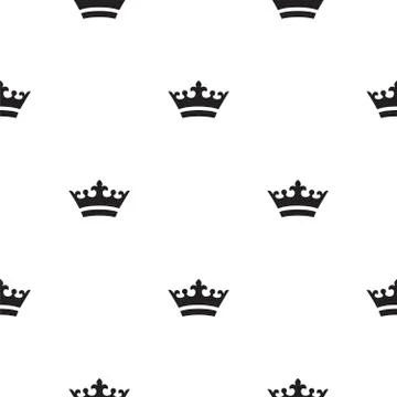 Seamless crown pattern. Stock Illustration