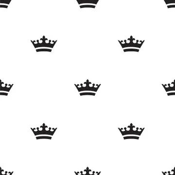 Seamless crown pattern. Stock Illustration