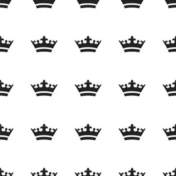 Seamless crown pattern. Stock Illustration