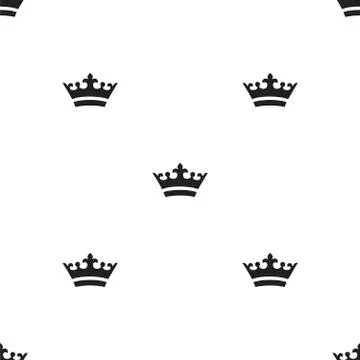 Seamless crown pattern. Stock Illustration