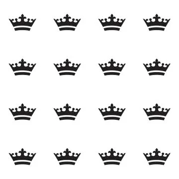 Seamless crown pattern. Stock Illustration