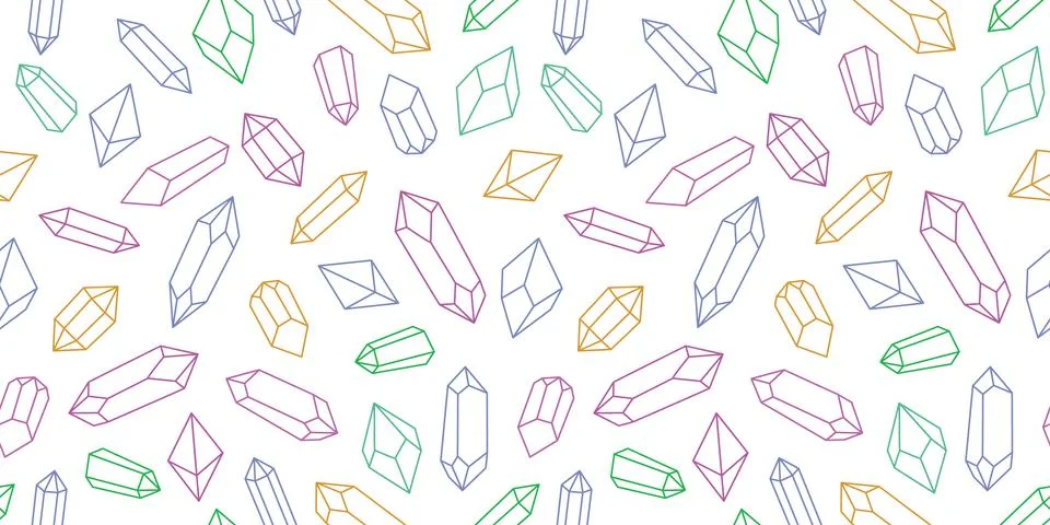 Seamless crystal repeat pattern vector background Stock Illustration