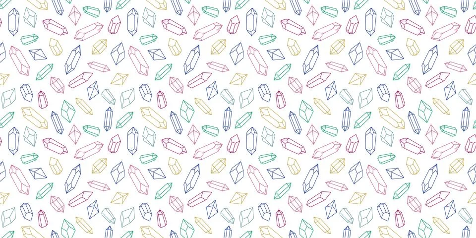 Seamless crystal repeat pattern vector background Illustrazione stock