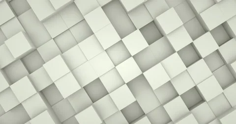 Seamless cube animation background abstract white box displacement Stock Footage 133392879